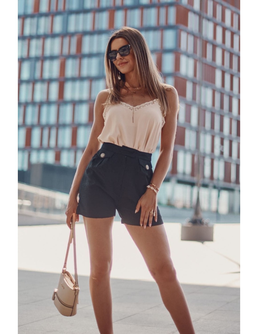 Pantaloni scurți casual dama, negri MP47370 - Magazin online - Boutique